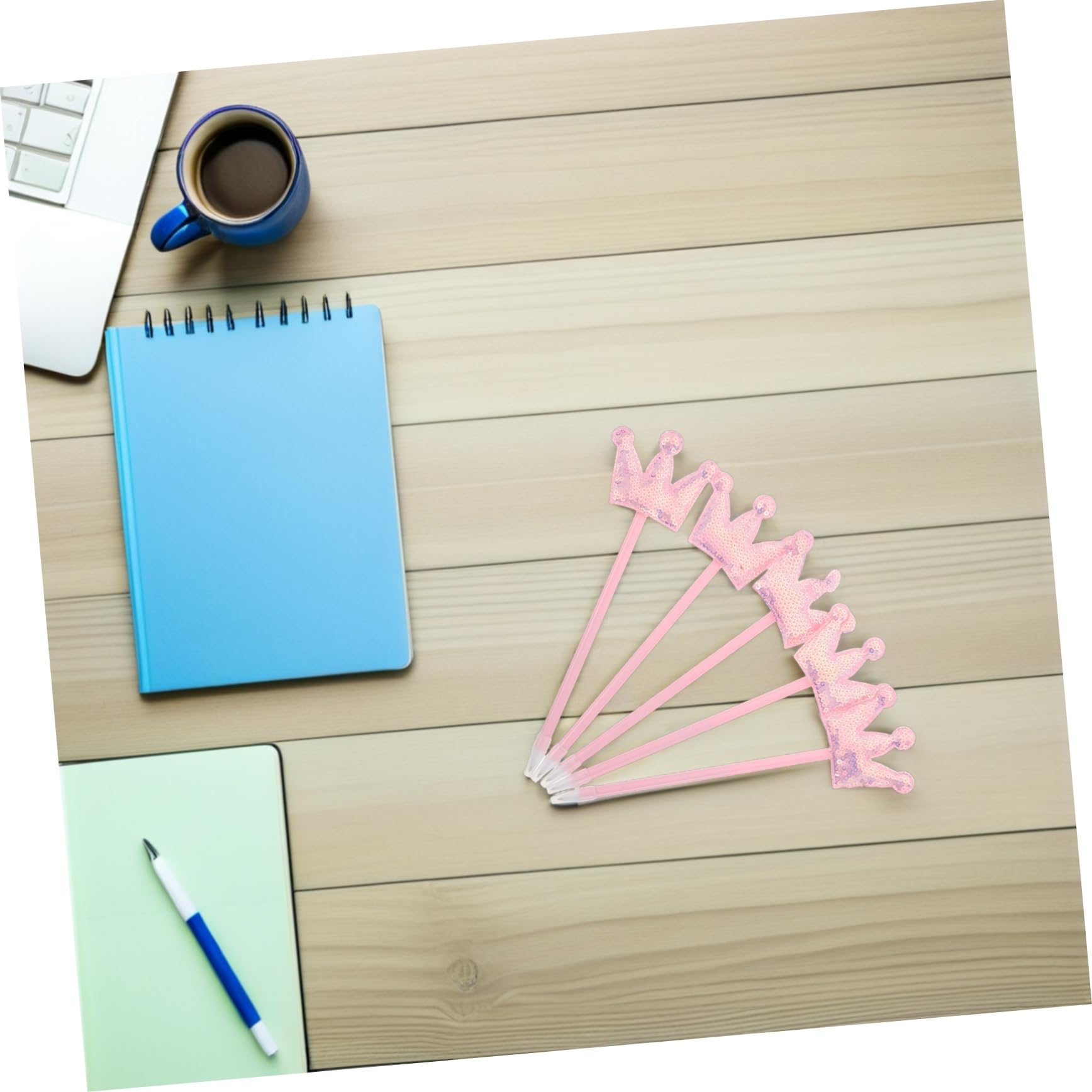 jojofuny 5pièces Stylos à Bille Mignons à Paillettes pour Femmes de Stylos Roses Créatifs Fournitures de Bureau Cadeaux pour Fête D'halloween Articles Scolaires