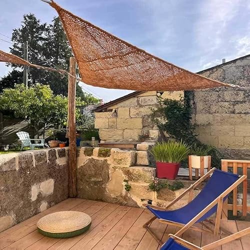 VDC Sonnensegel aus Kokosfaser, Sonnensegel, Schattennetz, Garten, Terrasse, 100 % natürlich und umweltfreundlich, 60 % Schatten (3,5 x 3,5 x 3,5 cm)