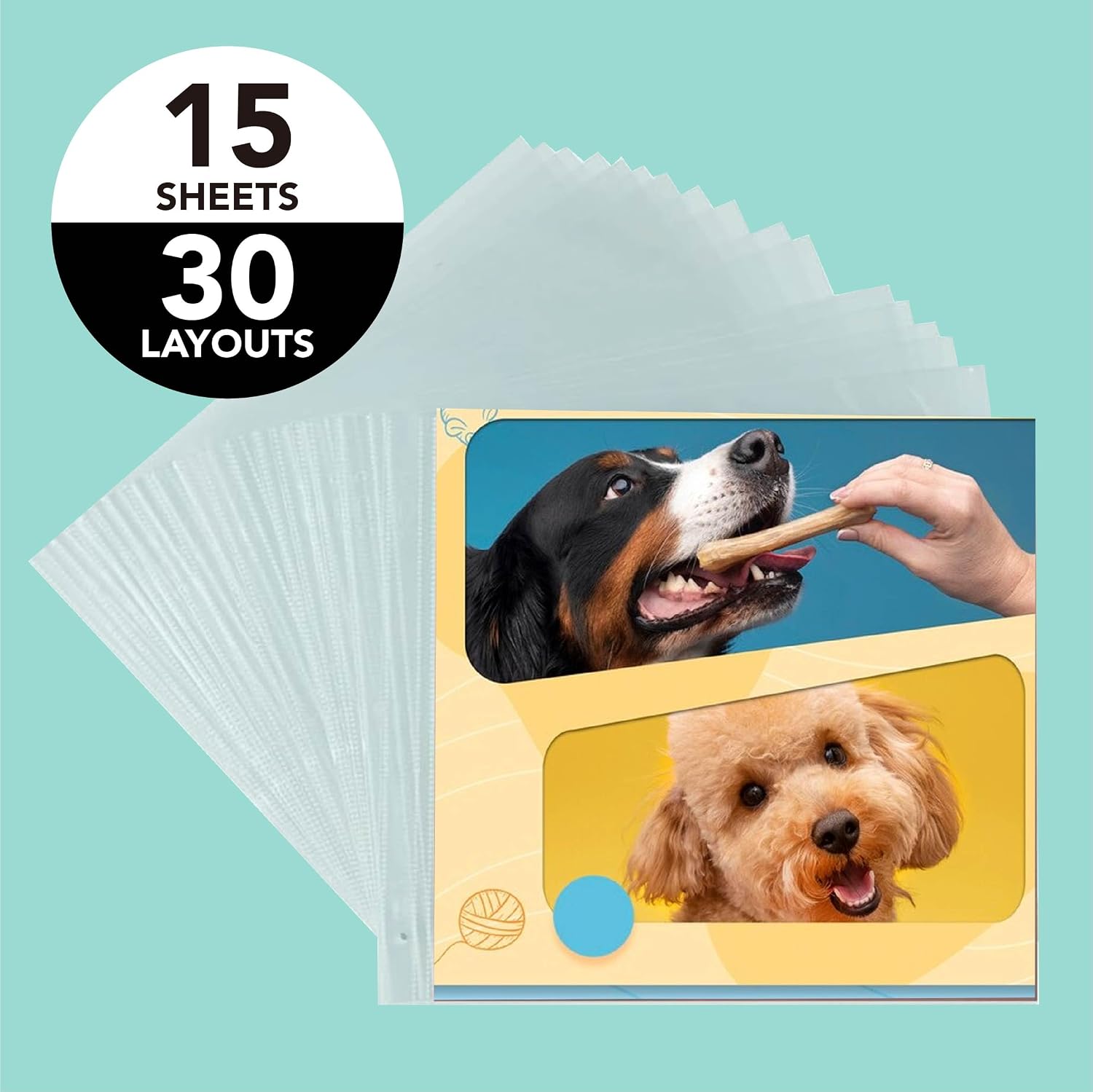 15 sheets 8 x 8 Scrapbook Album Refills Pages for Rapid Binding