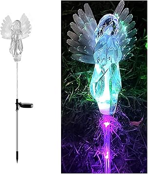 VENEZIANA Super Bright Solar Lights, Solar LED Angel Lights, Solar Angel Lights Outdoor, Garden Gifts for Housewarming Mom Women for Home Patio Garden Yad Porch Window