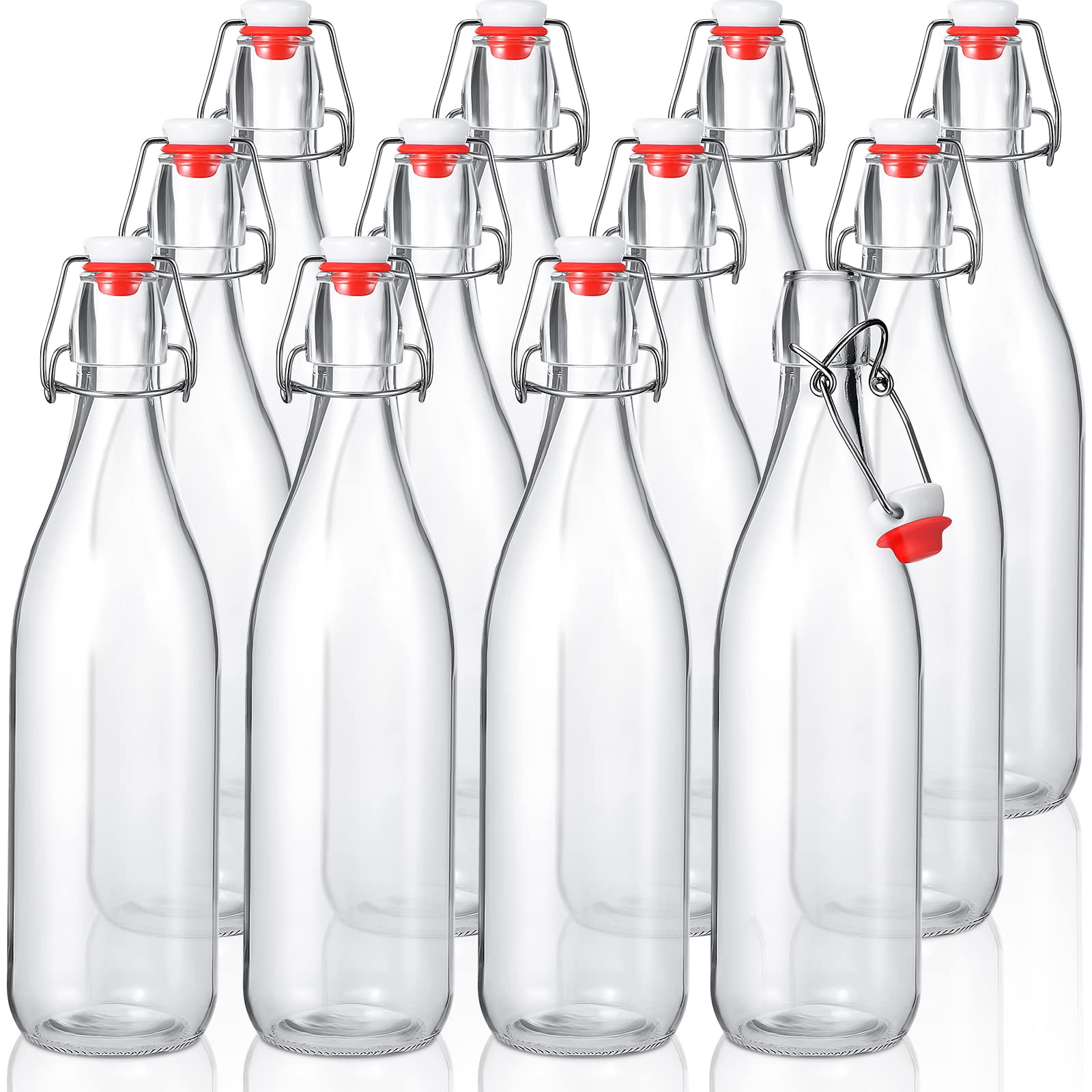 Buy 12 Pack 32oz Flip Top Glass Bottle 1 Liter Swing Top Bottles Home