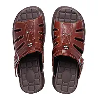 Sandália Chinelo Masculino Couro Legítimo Anti-stress…