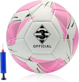Soccer Ball Size 3/4/5 with Pump & Needle, Sofu PU Soccer Ball Kit for Indoor Outdoor Practicing Training Playing Game Gift Teen Play