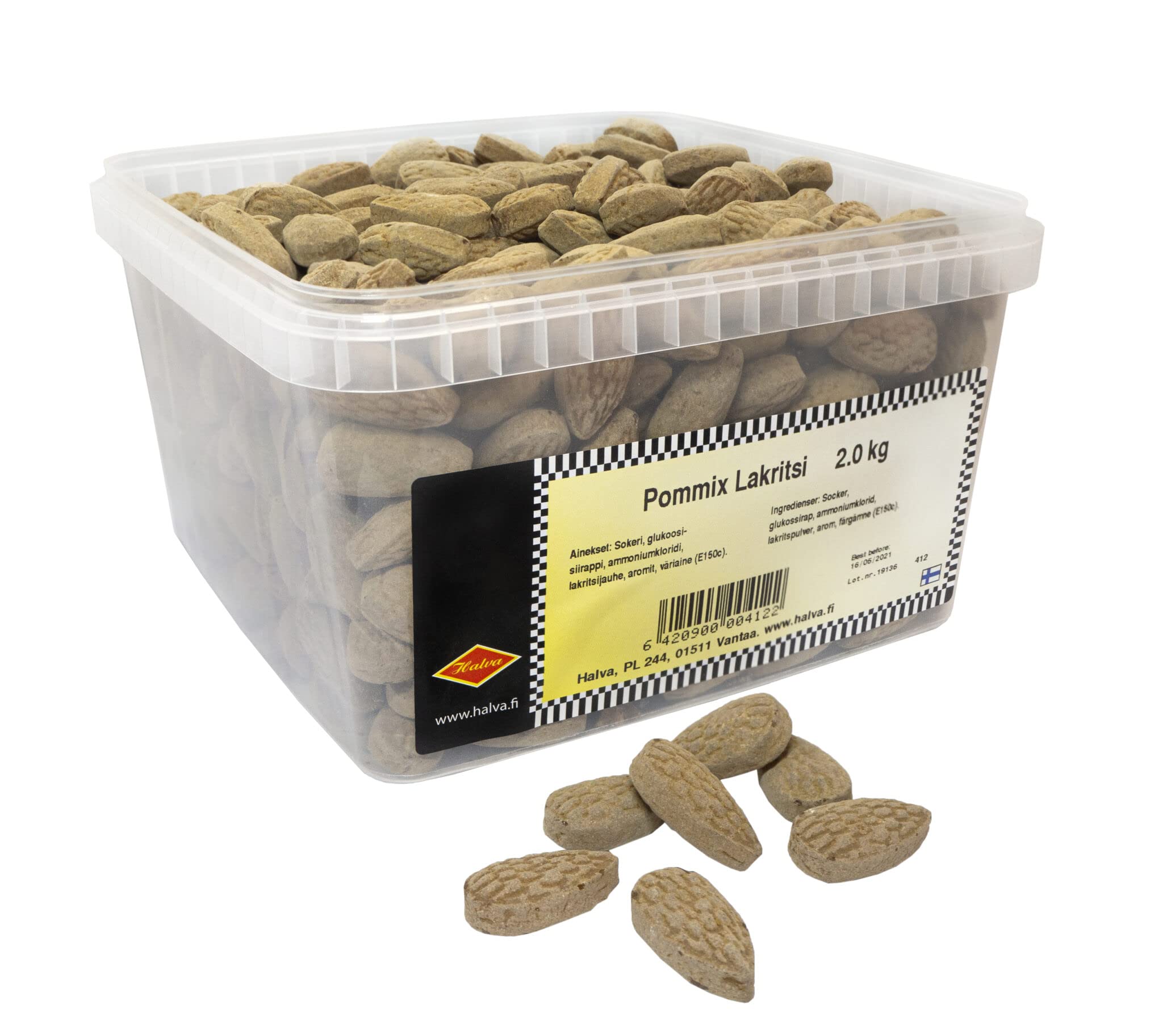 Halva Pommix Lakritz, 2 kg, lose Süßigkeitenbox