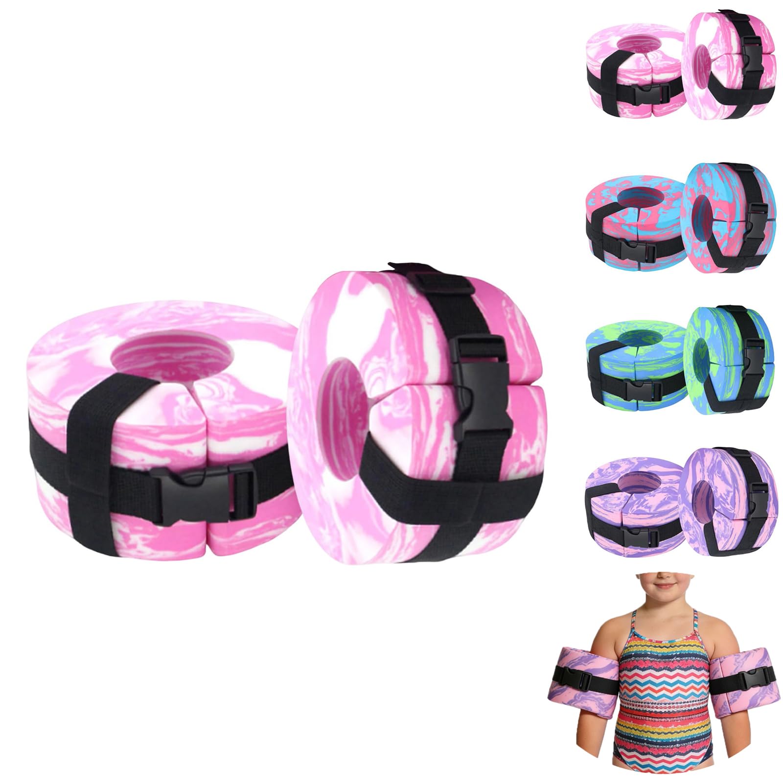 Foam Swim Aquatic Cuffs, Adjustable Water Ankle and Arm Weights