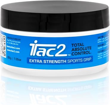 iTac2 Extra Strength Sports Grip 200g / 7.05oz Long-Lasting Beeswax Grip Aid for Rugby, Netball, Bowls, Diving & Fitness Natural, Waterproof, Anti-Slip Formula for Dry Hands & Equipment