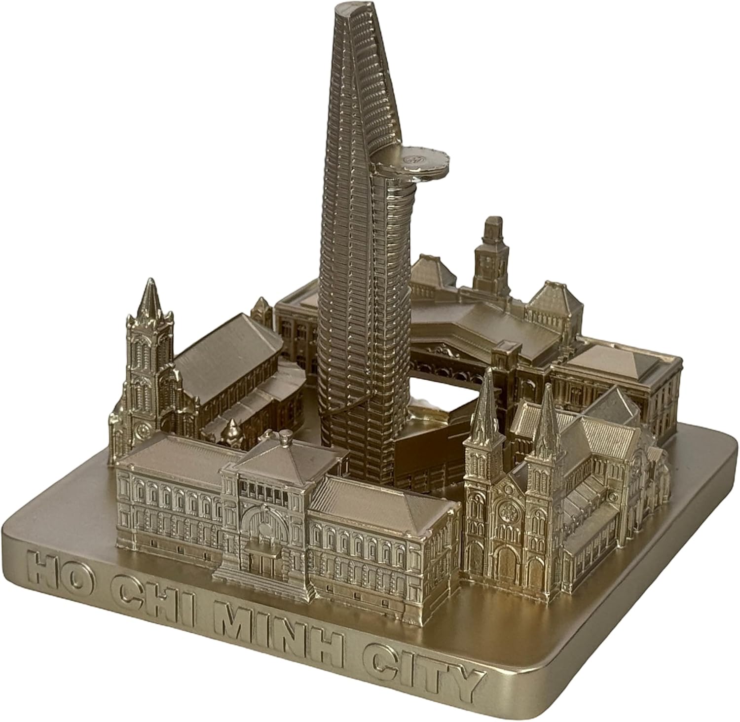 VILLA CRAFT Ho Chi Minh City Skyline 3D Model Rose Gold 4.5 Inches image 3