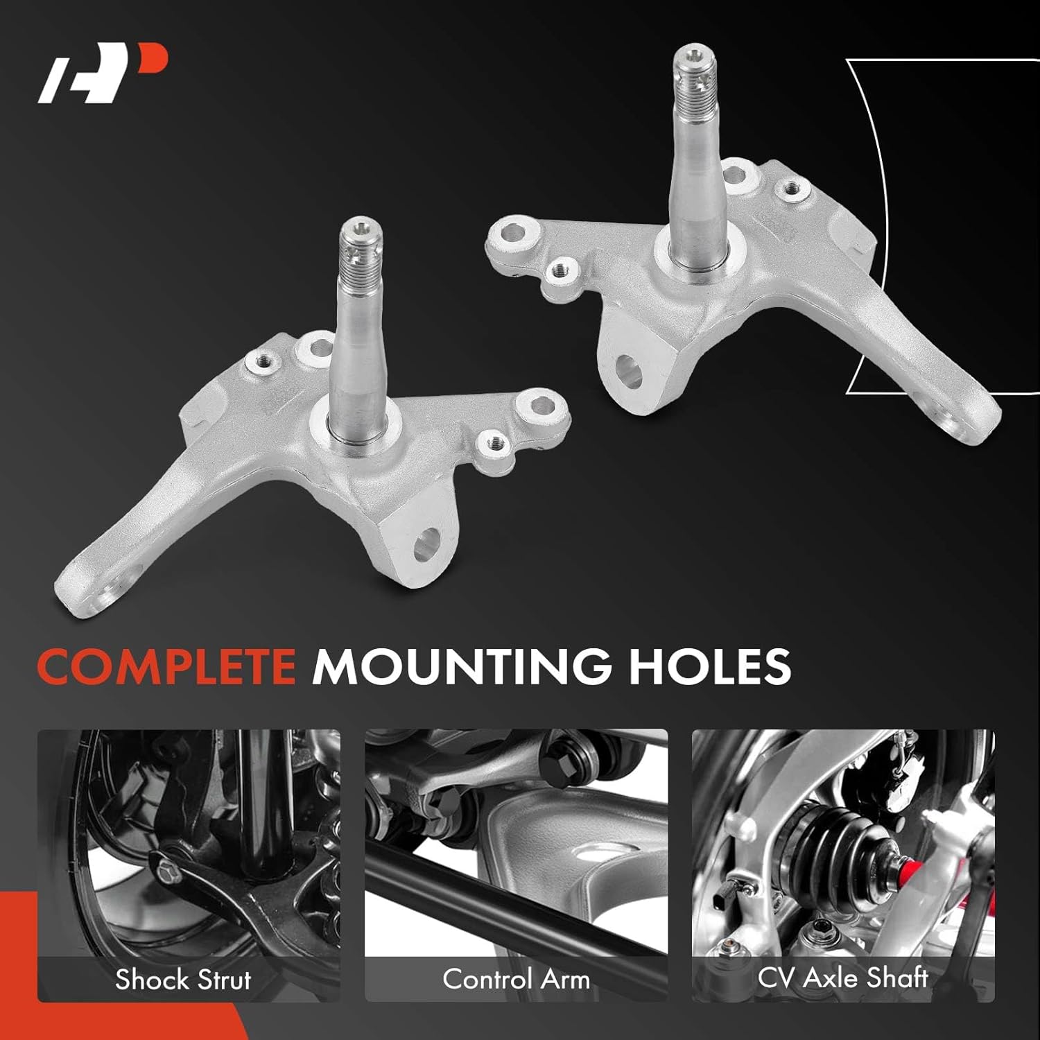 A-Premium 2 x Front Steering Knuckles Compatible with Yamaha YFZ450R 2009-2023, YFZ450REL 2014, YFZ450RSE 2009-2015 2017-2024, YFZ450RW 2012-2013, YFZ450W 2012-2013, YFZ450X 2010-2011, YFZ450XSE