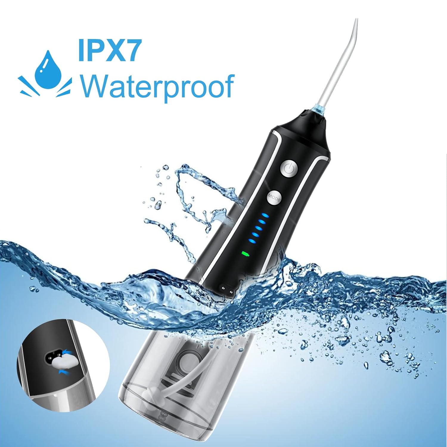 Water Flosser Cordless for Teeth (Gray) : Health & Household