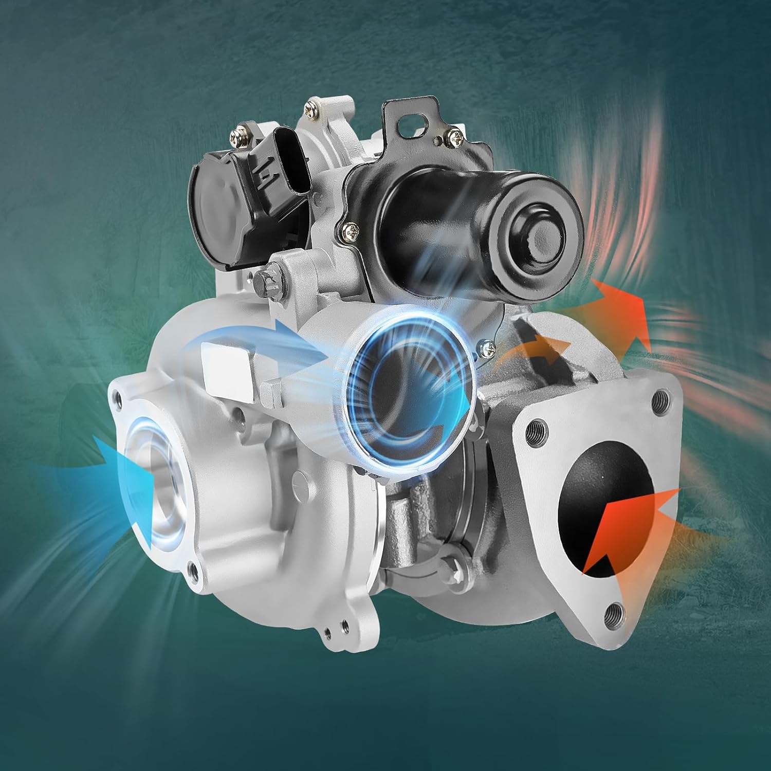 Complete Turbocharger Turbo Kit, with Wastegate Actuator & Gasket, Fit for Toyota Hilux 2005-2015, Land Cruiser Prado 2004-2019, 3.0L Diesel, Replace# 17201-0L040, 17201-30160