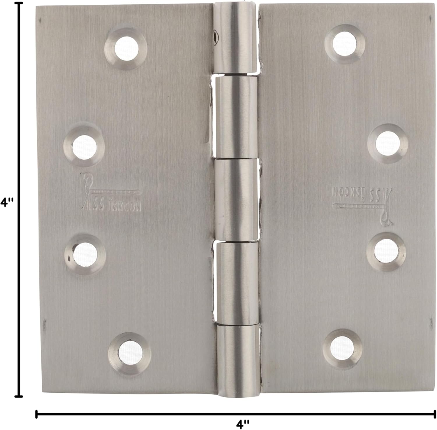 s siskcon 4 INCH x 4 INCH Door Hinges 3 PCS Stainless Steel Hinge Satin Finish 32D Commercial Doors with Security PIN NRP Reversible TECHNIC 24 SELF Drilling Screws L Key Removable Tool - Pack of 1