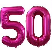 Vista 108 de GOER Globos con el número 80 para decoraciones de fiesta de cumpleaños número 80, globos de helio de aluminio jumbo de 42 pulgadas para 80 Oro rosa