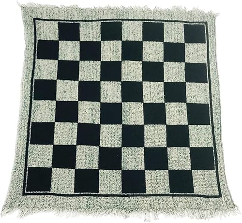 Miniatura 3 de Yuanhe - Juego de damas gigantes 3 en 1 y juego de punta Tic Tac con alfombra reversible juego de mesa para interiores y exteriores para familia