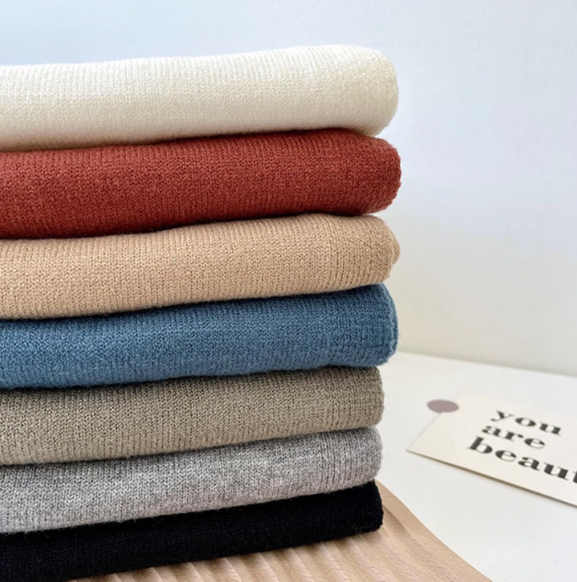 Sweater Shawl Wraps Women Solid Pashmina Shawls and Wraps Knitted Sweater Shawl Scarf Cardigan Cape Cashmere Shoulder Top - Image 6