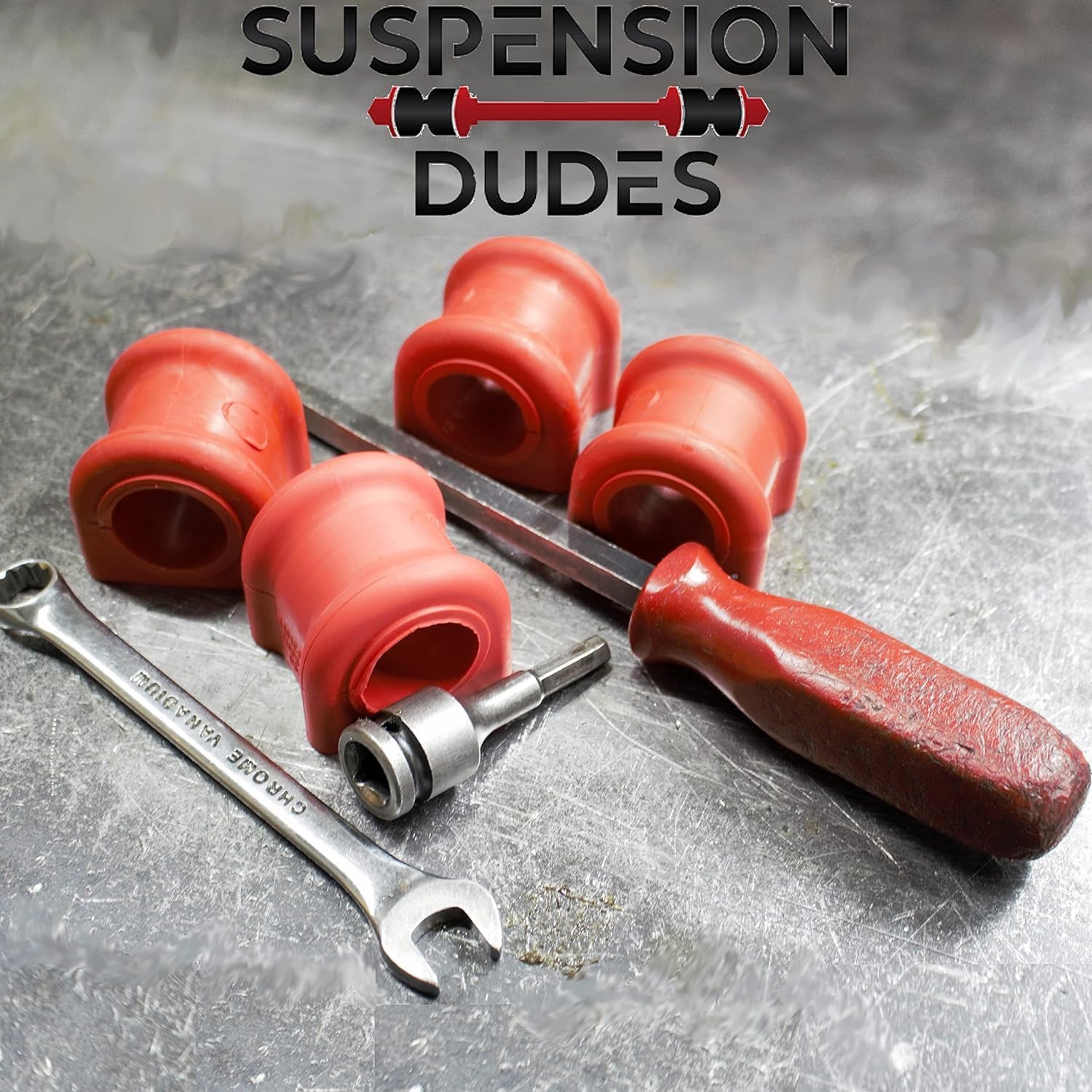 Suspension Dudes PAIR Rear Sway Bar CODE RED Bracket/Bushing Kit FITS Escalade, Avalanche, Suburban, Tahoe, Yukon, 2000-2020 Bushings Made In USA, 28MM Stabilizer Bar, K6408 928-344