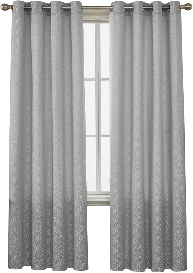 Deconovo Textured Jacquard Curtains for Living Room
