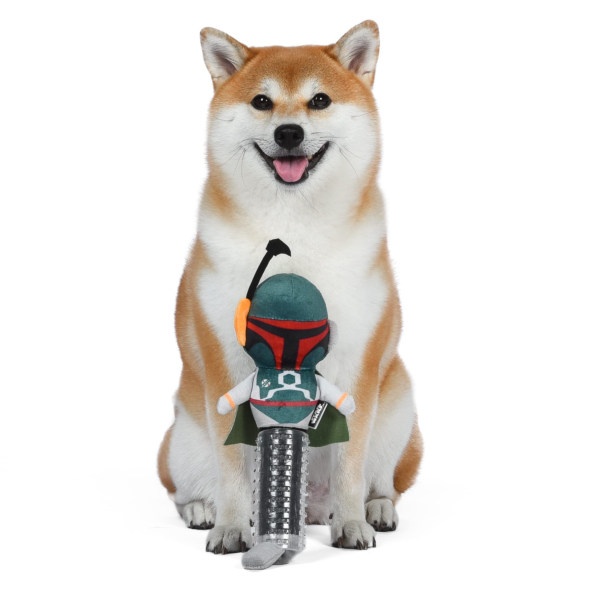 STAR WARS Für Haustiere Boba Fett Welpen Beißring Spielzeug | Boba Fett Zahnen Spielzeug für Welpen | Hundespielzeug, Welpen Zahnen Spielzeug, Welpen Sicher Kauspielzeug, Hund Kauspielzeug