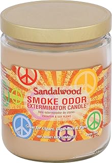 Smoke Odor Exterminator 13 oz Jar Candles Sandalwood, Pack of 2