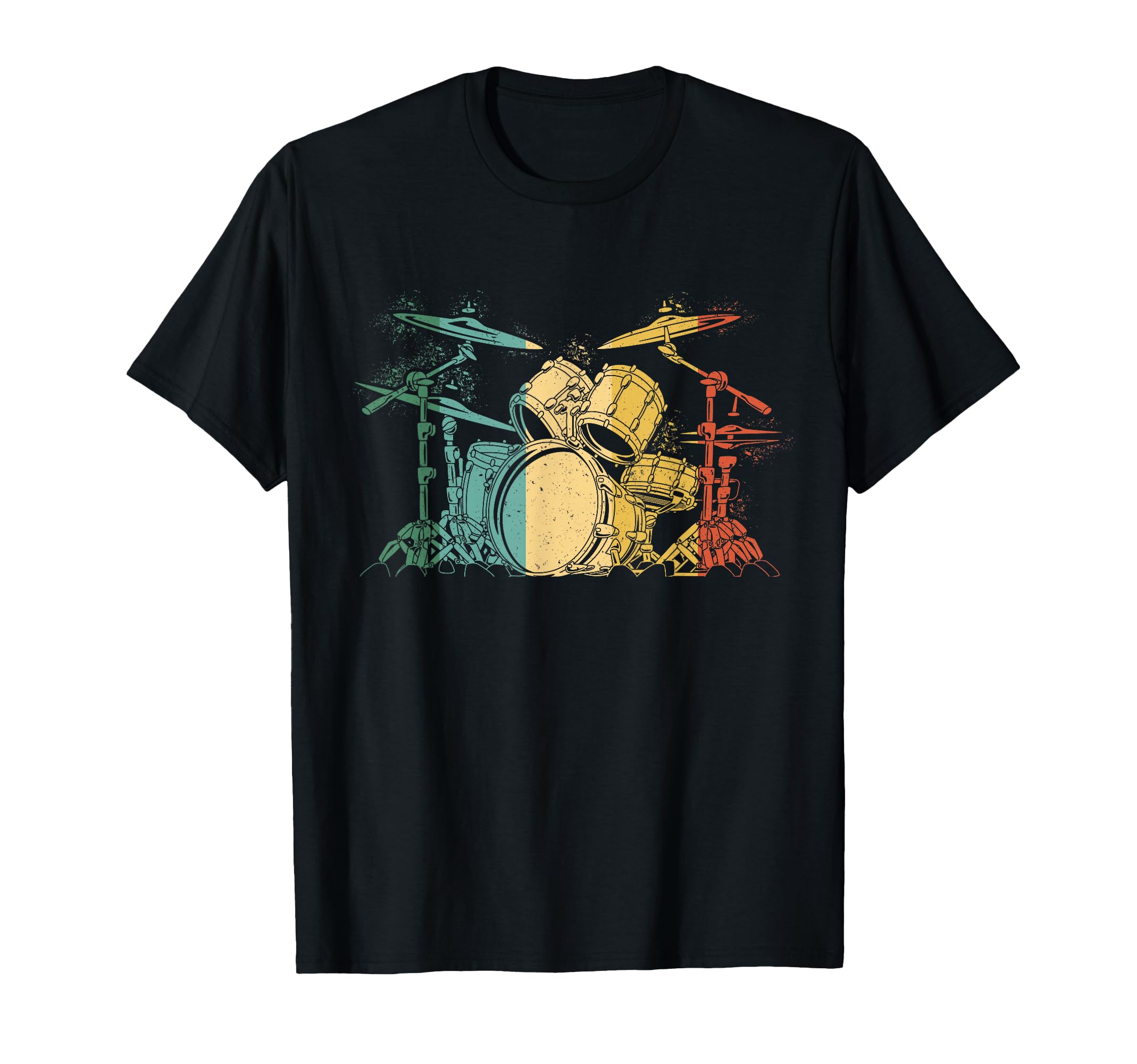 Drummer Retro Vintage Drum Set Drummers Men Drumming T-Shirt