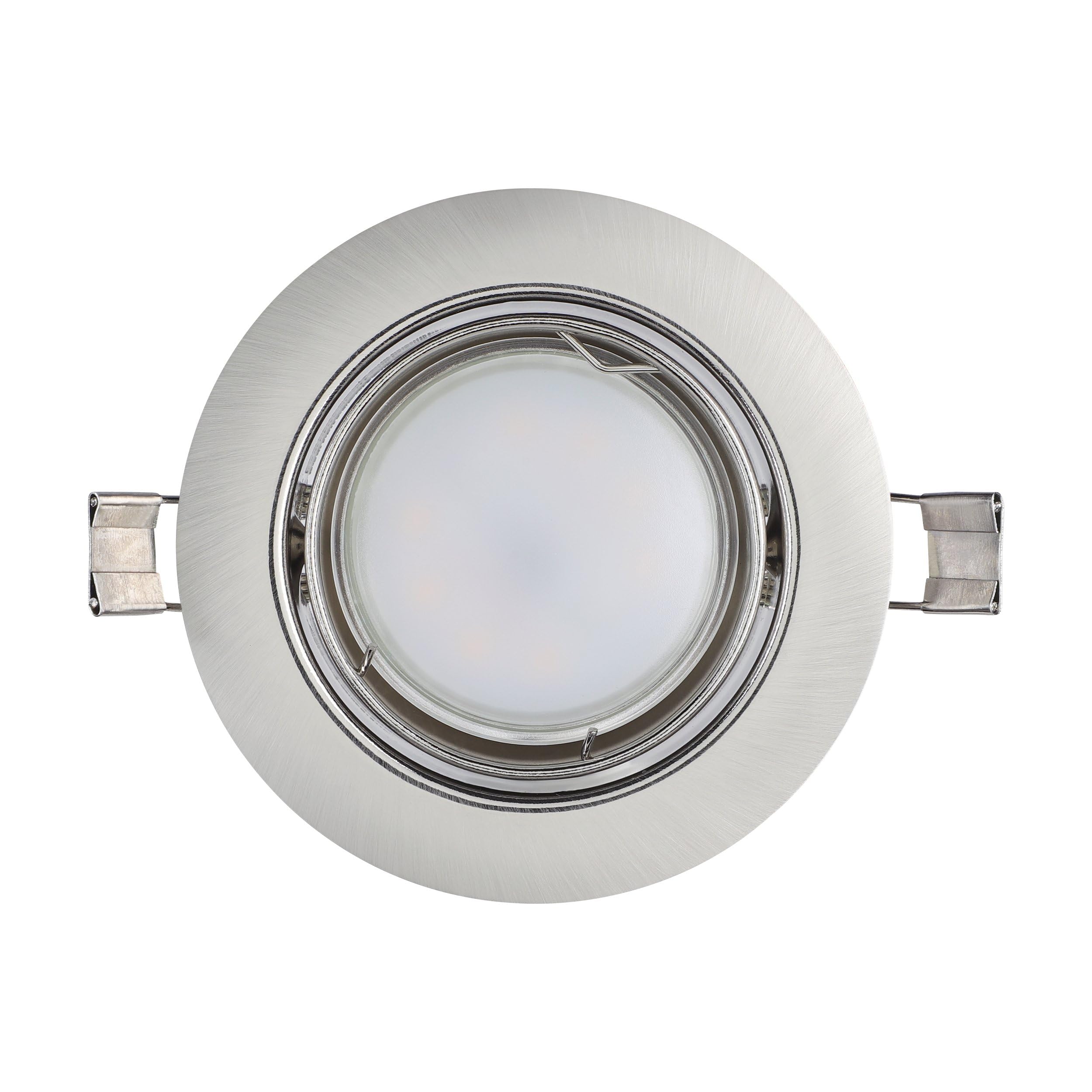 Eglo Set de 3 spots encastrables Peneto, ensemble en acier nickel mat, 3