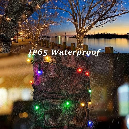 Miniatura 5 de 300 luces LED de Navidad 108 pies 8 modos de iluminación mini tira de luces LED para exteriores con enchufe certificado UL para porche boda fiesta