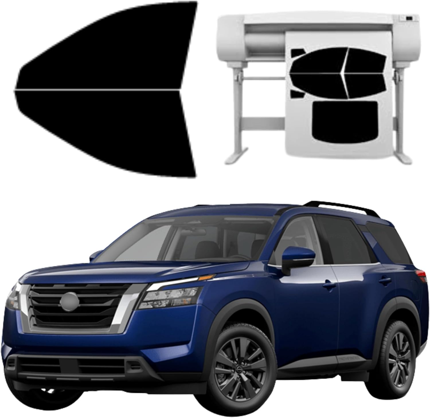 Precut Tint Kit Nano Carbon Film for Nissan Pathfinder 2022-2026 Driver and Passenger Windows Computer Cut to Custom Fit Your Windows (35% All)