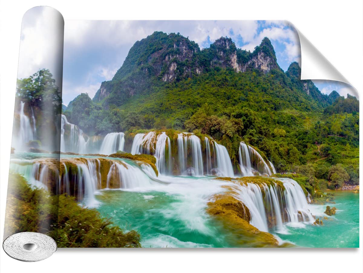 Papier peint Ban Gioc Waterfall Tulup 250x104cm pour la decoration murale de salon