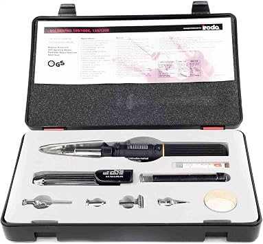 Iroda SOLDERPRO 100 Cordless Refillable Butane Soldering Iron and Torch Kit