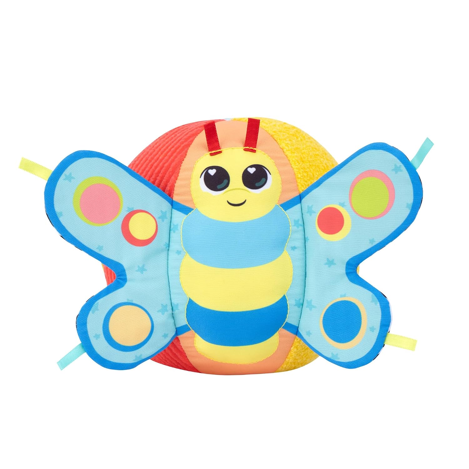Lamaze Freddie the Firefly Discovery Baby Ball | Sensory Plush Ball, Engaging Patterns and Crinkle Flaps, Mylar Mirror, Baby Shower and Registry Gifts, Ages 0 Months+