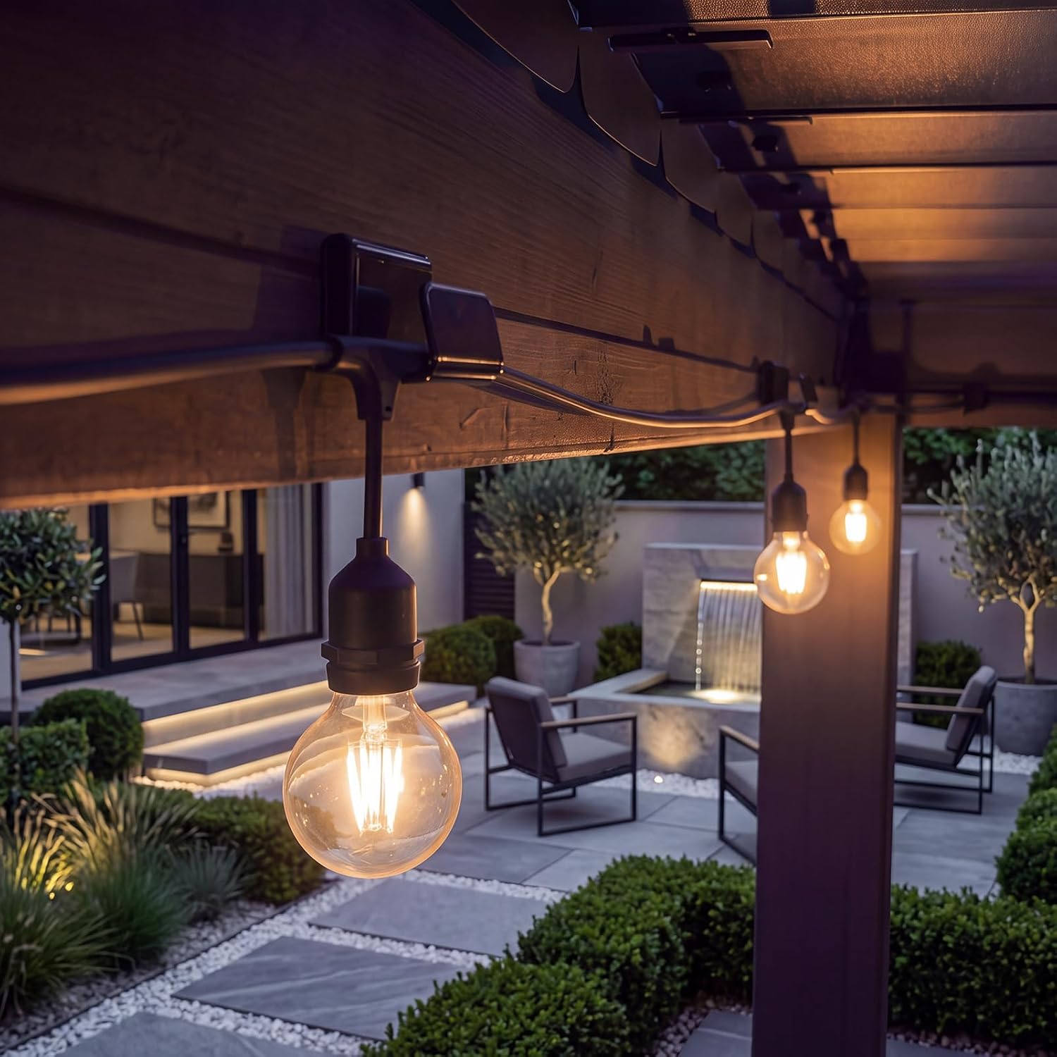Fumete 10 Pcs Metal String Light Clips Compatible with Mirador Pergola