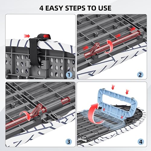 Miniatura 4 de Tabla de planchar pequeña, mini tabla de planchar plegable, tabla de planchar pequeña con cuerda para colgar, tablas de planchar portátiles