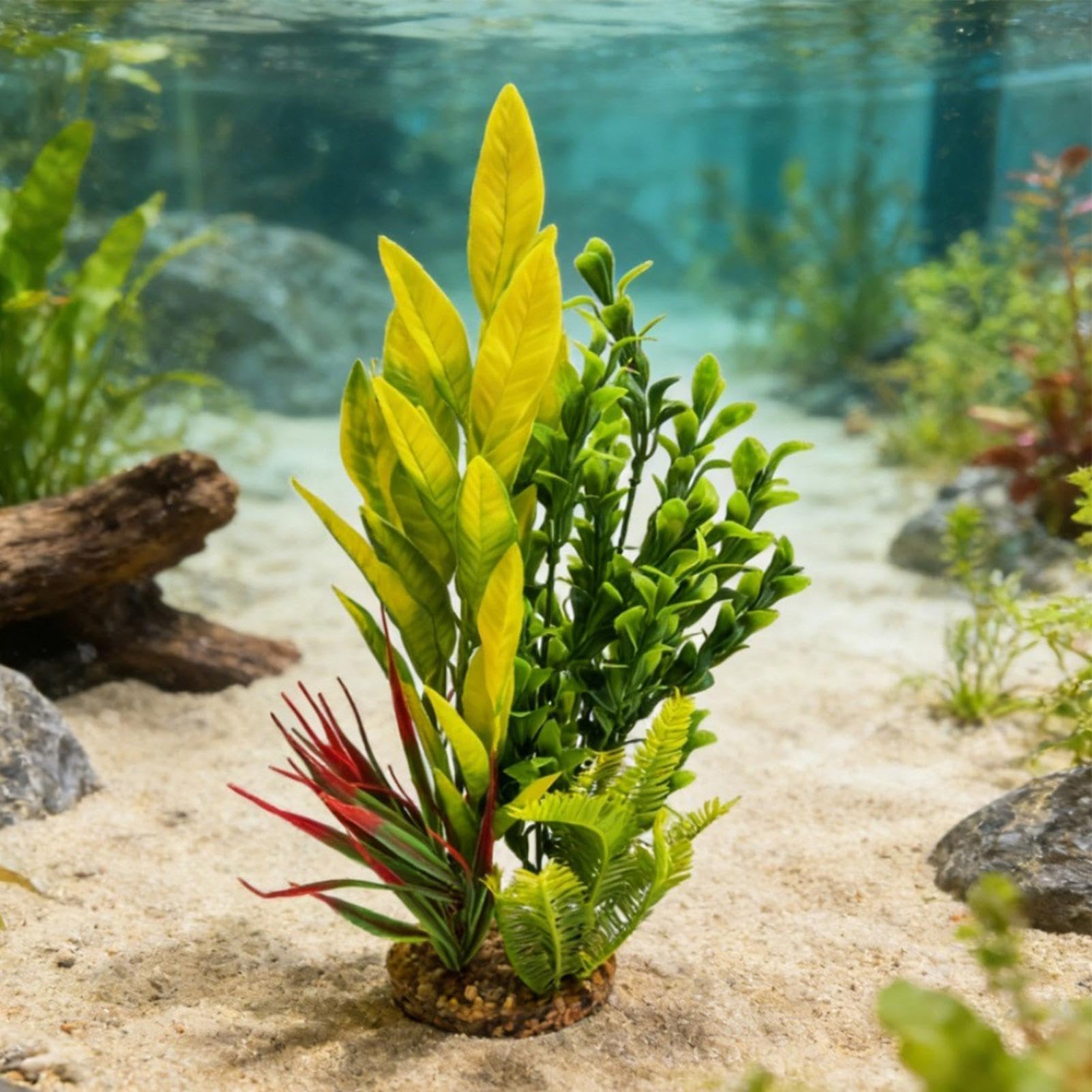 Plantas Artificiales de Acuario Decoración De Tanque De Camarones | De Plantas Para Pecera para Criadores, Aficionados, Principiantes, Hogar, Oficina, Restaurante, Hotel, Sala de Reuniones