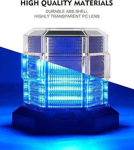 Miniatura 3 de LUMENIX Luz de baliza azul 72 LED de advertencia de emergencia intermitente luces estroboscópicas magnéticasmontaje de tornillo para POV policía