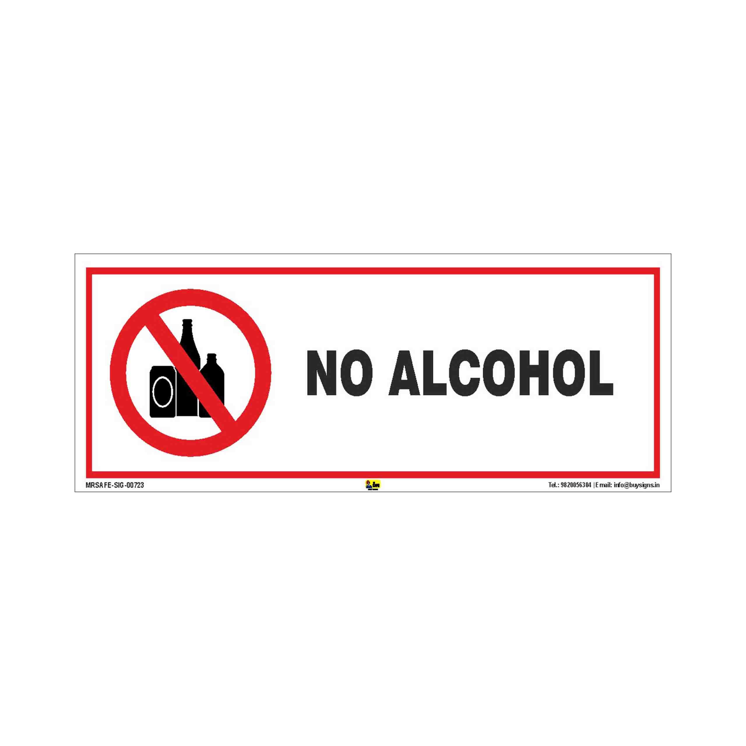 Mr. Safe - No Alcohol Sign Eco Vinyl Sticker (12 Inch X 4 Inch) (B07KSW6RL3) Amazon Price History, Amazon Price Tracker