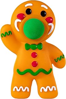 Hog Wild Holiday Gingerbread Man Popper Toy - Shoot Foam Balls Up to 20ft - Powered by Air, Squeeze to Pop - Christmas Stocking Stuffer Gift for Kids - Includes 6 Soft Foam Balls - Ages 4+