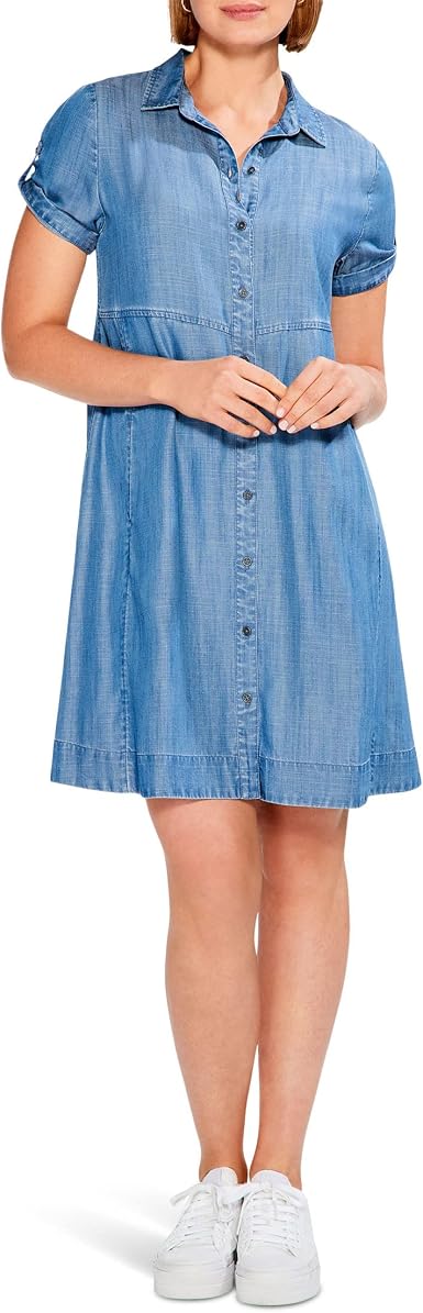 nic and zoe denim dress NIC+ZOE Women's Denim Sarah Dress Mid Wash XX-Large at Amazon Women's Clothing store