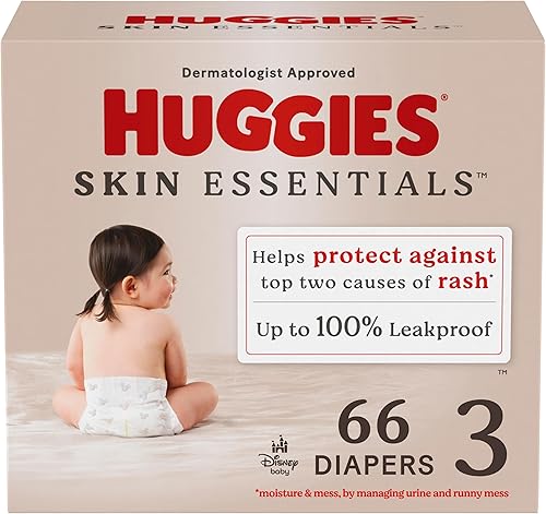 Miniatura 38 de Huggies Pañales talla 1, pañales Skin Essentials para bebé, talla 1 (8-14 libras), 204 unidades (3 paquetes de 68), el embalaje puede variar