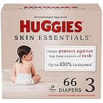 Huggies Size 3 Diapers, Skin Essentials Baby Diapers, Size 3 (16-28 lbs), 66 Count