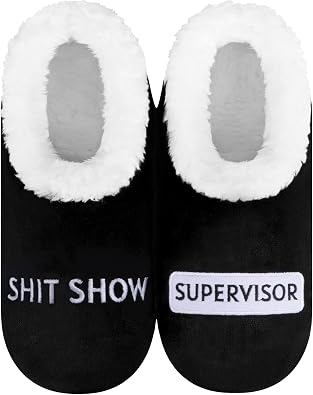 Snoozies Slipper Socks -Funny Quote