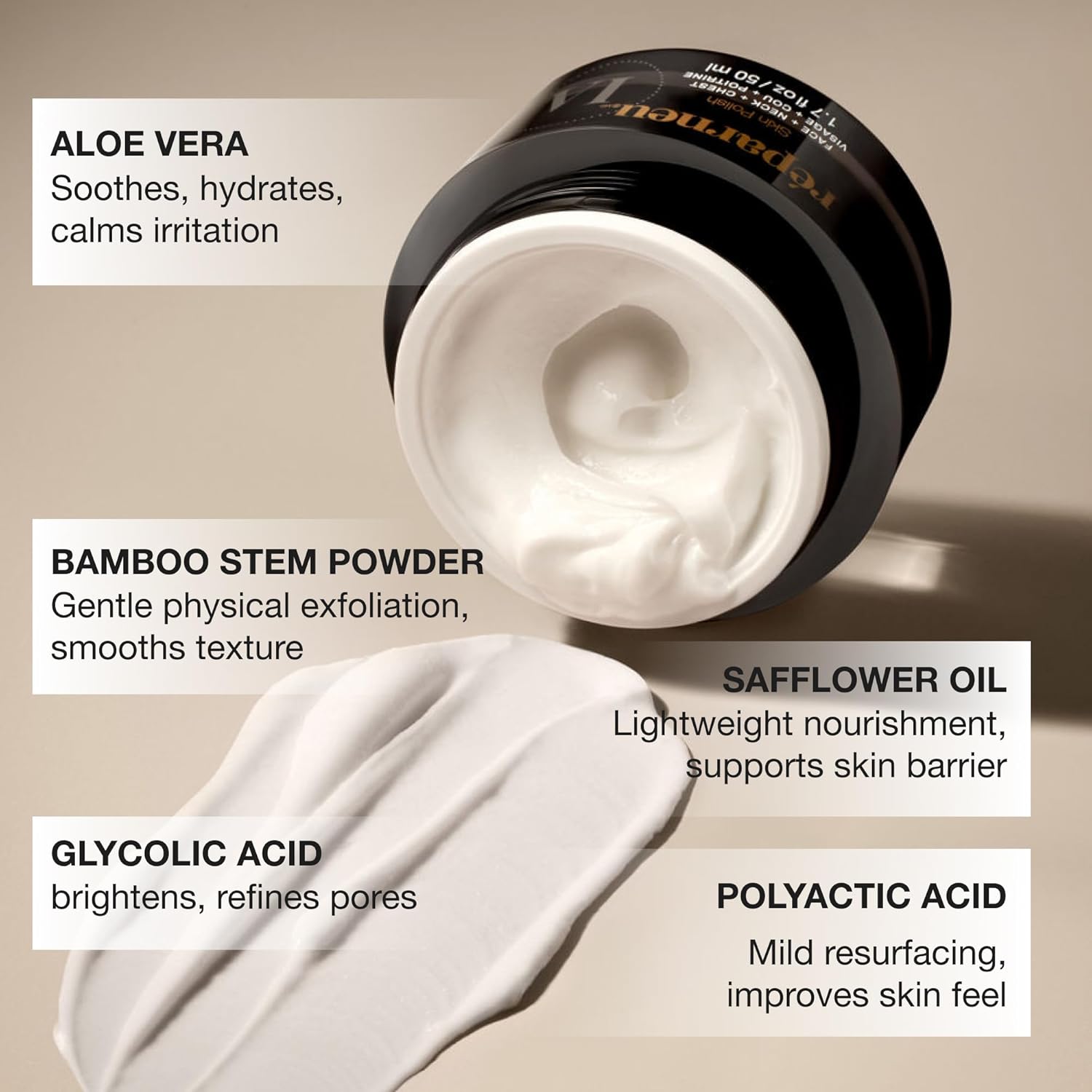 InfiniteAloe réparneu Skin Polish, Face Neck and Chest Microdermabrasion Polish for Rejuvenated Facial Skin - 1.7oz - Image 3