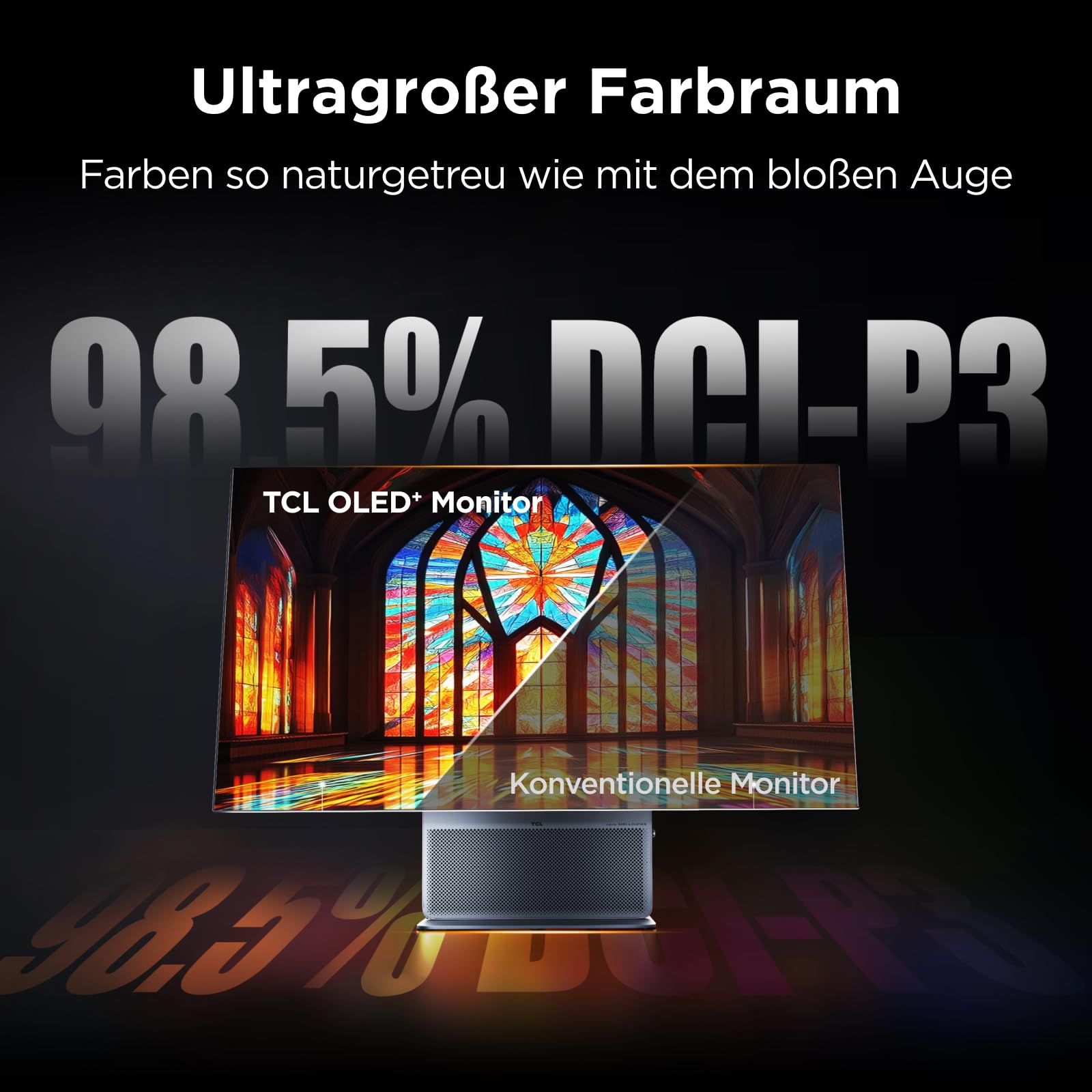 TCL 32X3A OLED+ 4K Gaming Monitor 31,5 Zoll, 240Hz / FHD 480Hz, USB-C 90W