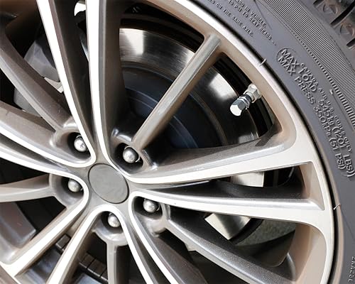 Miniatura 8 de Tapas para válvulas de neumático de aluminio estilo carrera tuner de iJDMTOY (4), Negro