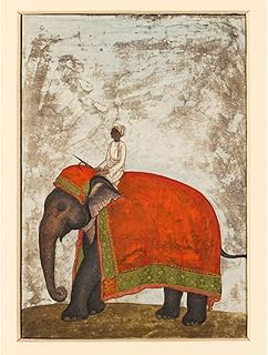 Wee Blue Coo LTD Painting Khan MUGHAL Emperor's Ceremonial Elephant Art Print Poster