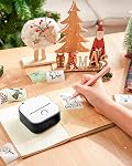 Mini Pinter autocollant - T02 Imprimer Pods Portable Bluetooth Thermal Inkless Sticker Maker, AI Version, Grand Cadeau pour les adolescents, Notes d'étude, DIY Junk Journal, Scrapbook, Étiquette personnalisée, Noir