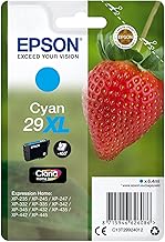 Epson 29XL Fraise Cyan, Cartouche d'encre d'origine XL Haute capacité, XP-235 XP-243 XP-245 XP-247 XP-255 XP-257 XP-332 XP-335 XP-342 XP-345 XP-352 XP-355 XP-432 XP-435 XP-442 XP-445 XP-452 XP-455