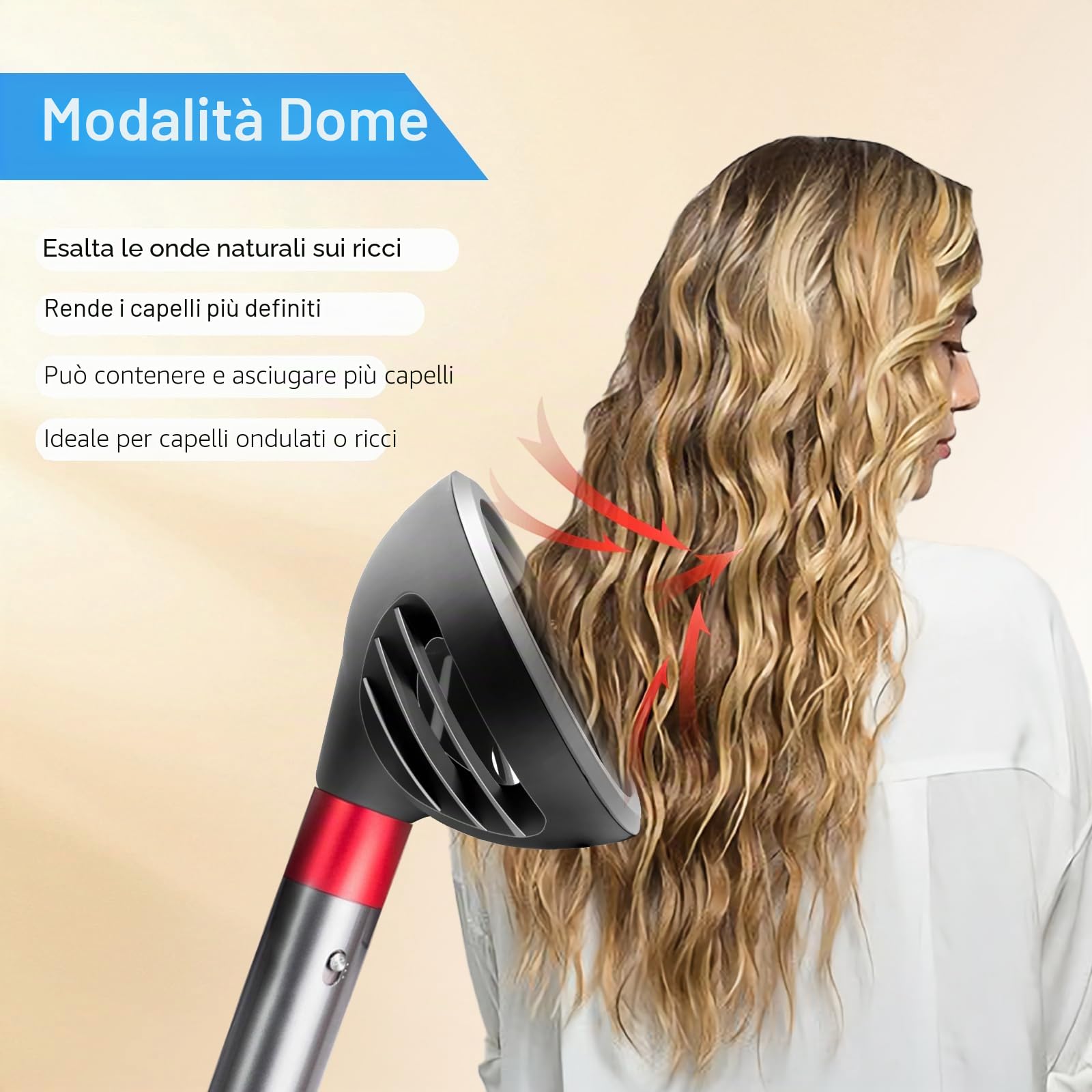 Diffusore Wave+Curl per Dyson Airwrap Styler HS01 HS05 HS08 Accessori, ugello diffusore convertibile per Airwrap Styler in asciugacapelli