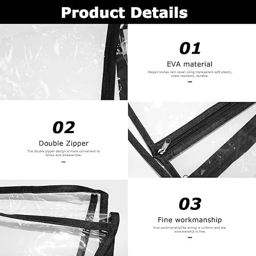 Miniatura 4 de Cubierta de lluvia para carro, cubierta de lluvia para empujar, accesorios de toldo plegable para caravana adecuada para acampar al aire libre,