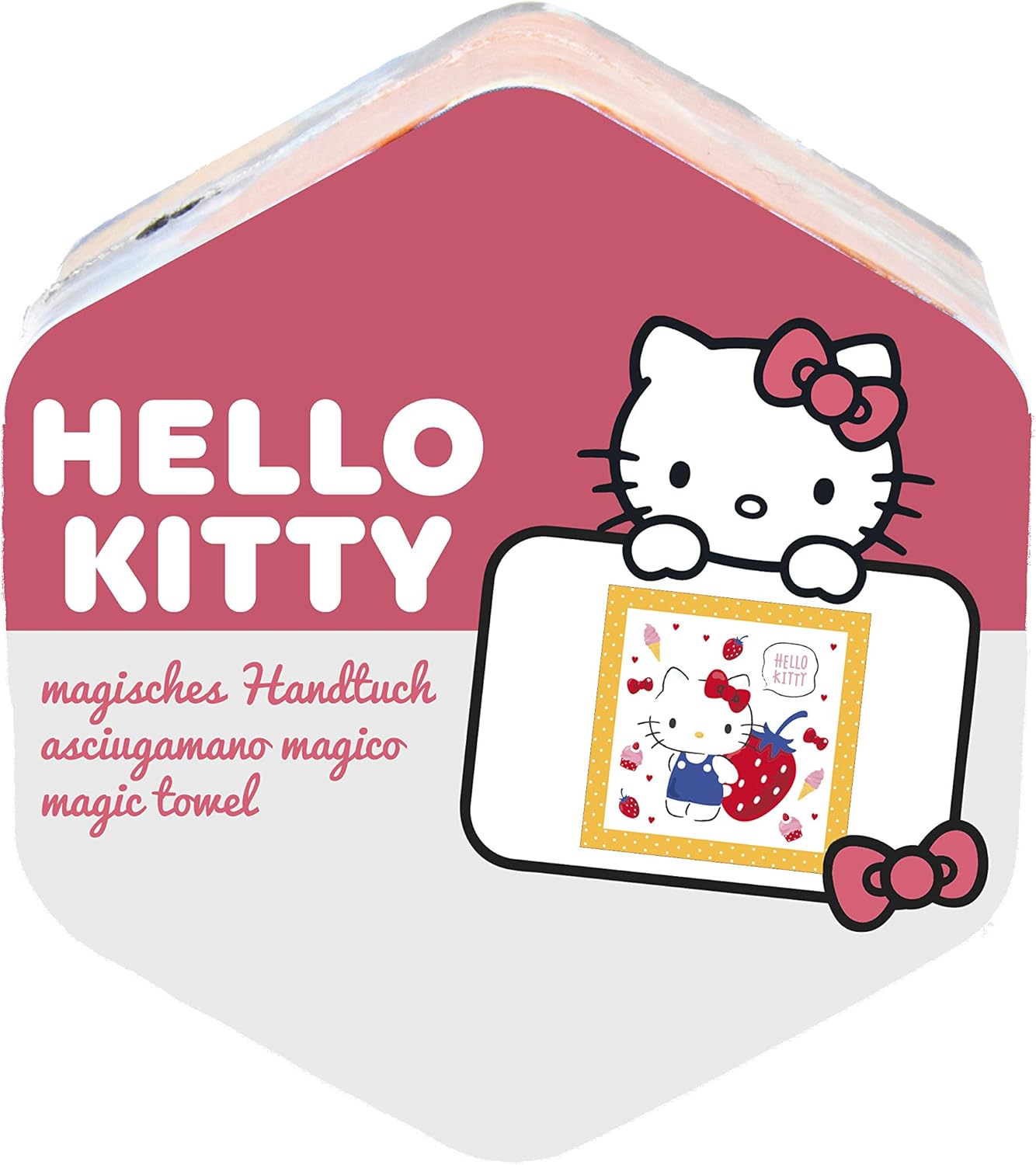 Joy Toy 20611 Hello Kitty Magic Towel 30 x 30 cm Multi-Coloured