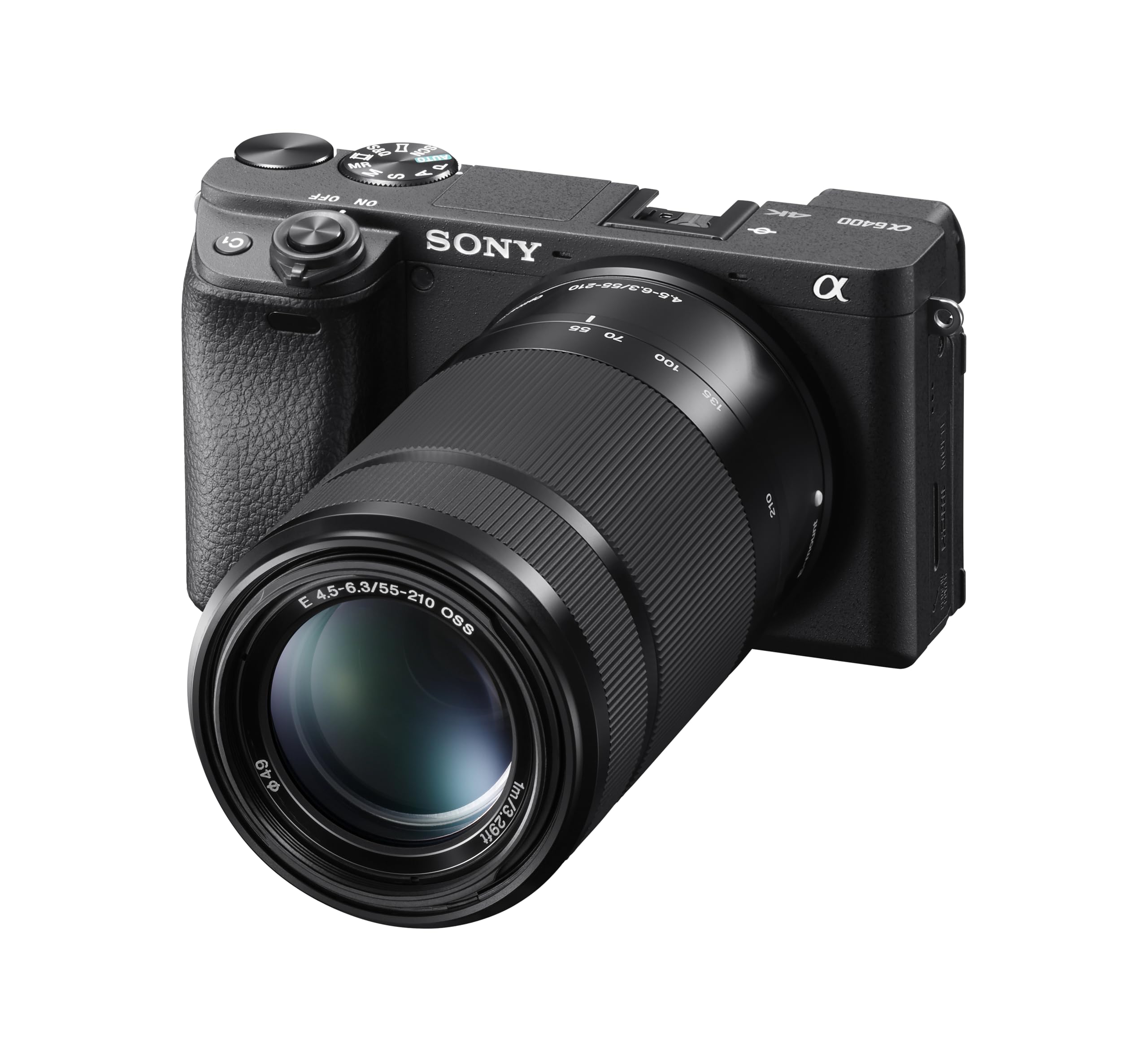 Sony Alpha 6400 APS-C Spiegellose Kamera mit 16-50mm Objektiv (Schneller 0,02s Autofokus mit Augenerkennung für Mensch und Tier, 4K-Filmaufnahmen und neigbares Display für Vlogging)