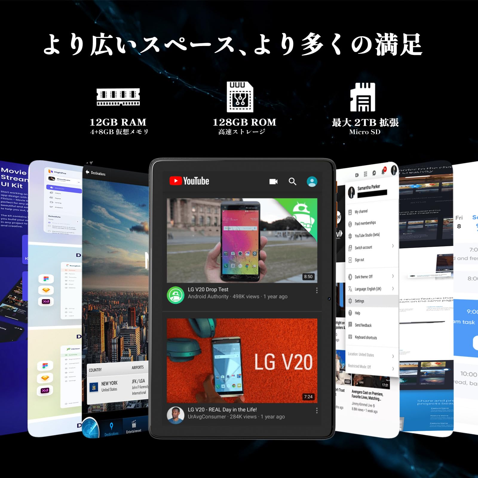 Amazon.co.jp: 新登場·Android 15 タブレット 10インチ Wi-Fiモデル